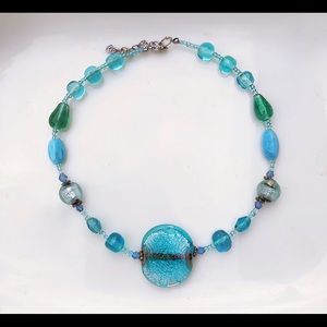 🔥4/$20 VNTG heavy glass bead necklace